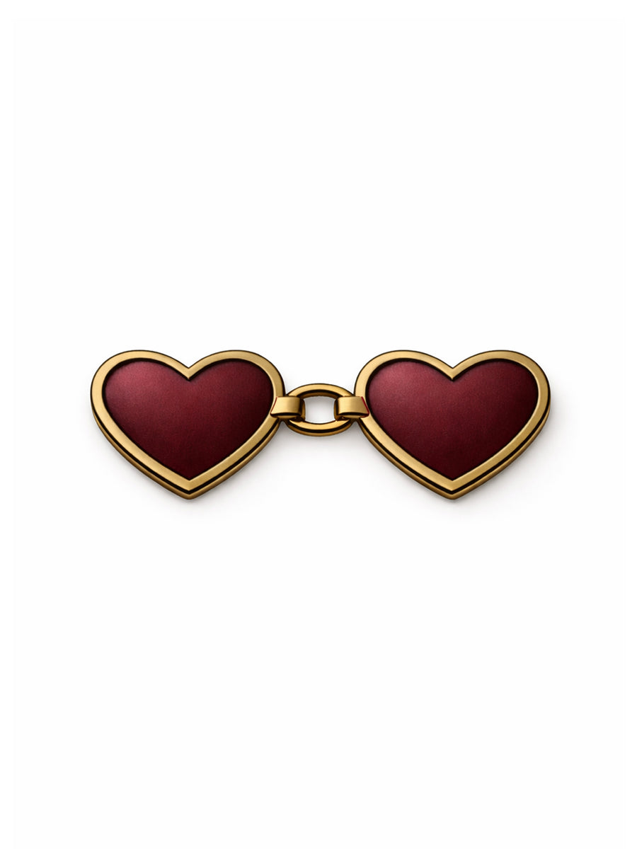 Heart - Burgundy & Brass