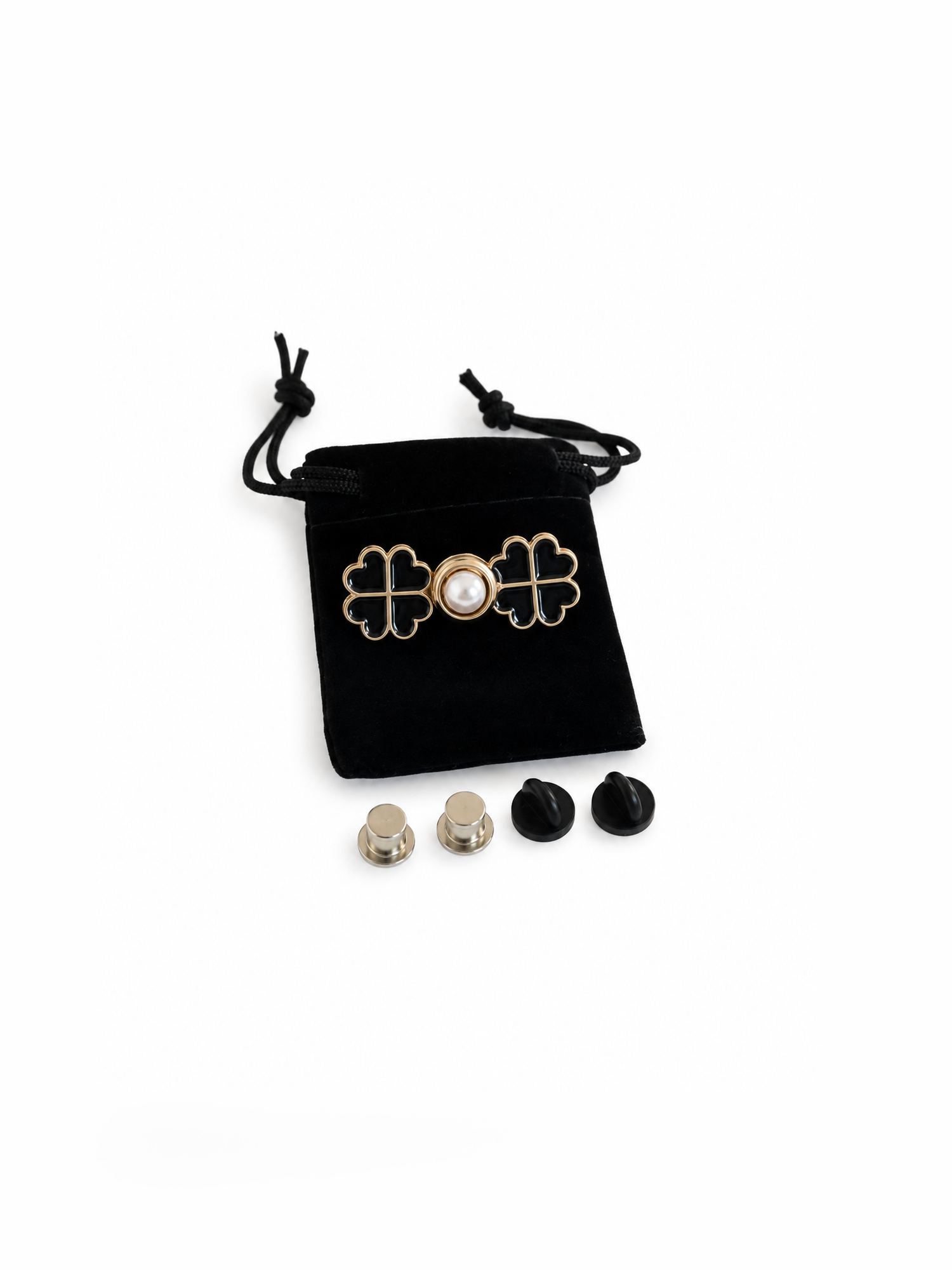 Spilla regolatrice per la vita Noir Clover – Stringi jeans