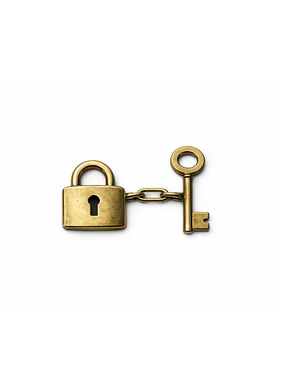Padlock & Key - Brass