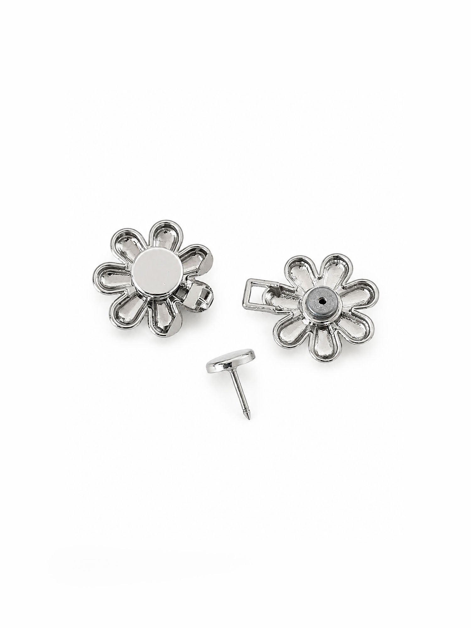 Spilla regolatrice per la vita a fiore metallico – Stringi jeans