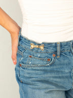 Taillen-Pin Schleifenherz für Jeans und Hosen