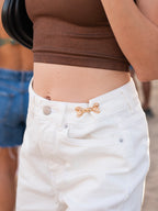 Taillen-Pin Schleifenherz für Jeans und Hosen