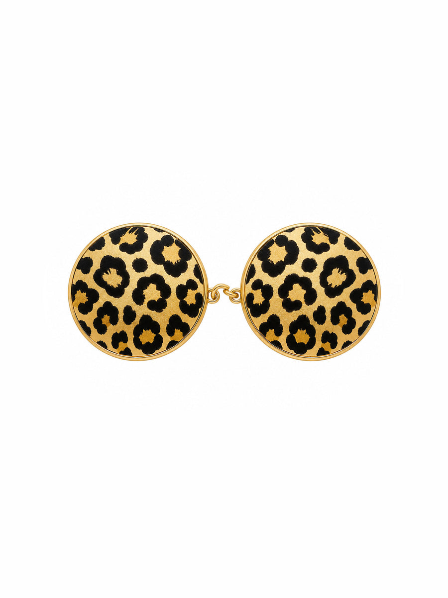 Leoparden-Scheibe – Gold/Schwarz